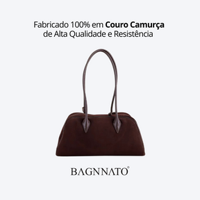 Bolsa em Couro Camurça Genuíno Feminina Maia