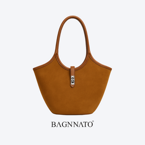 Bolsa em Couro Camurça Genuíno Feminina Lara