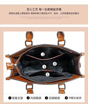 Bolsa feminina corpo cruz bolsa de ombro couro genuíno compras moda escritório feminino real mensageiro sacos alça superior