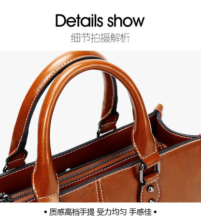 Bolsa feminina corpo cruz bolsa de ombro couro genuíno compras moda escritório feminino real mensageiro sacos alça superior