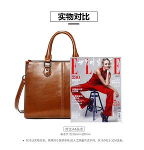 Bolsa feminina corpo cruz bolsa de ombro couro genuíno compras moda escritório feminino real mensageiro sacos alça superior