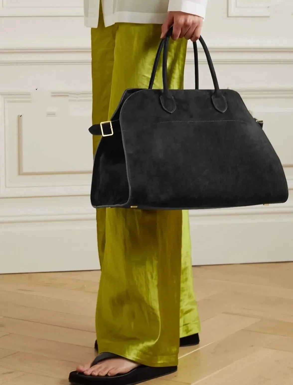 Alta qualidade margaux 15 bolsa de couro bolsa de ombro margaux15 macio couro genuíno grande capacidade camurça sacola