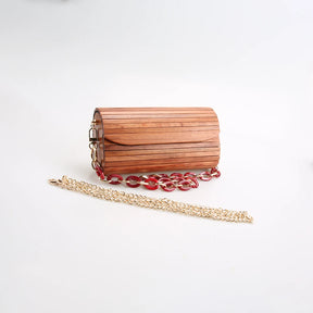 Nilerun-Única Handmade Bolsa De Madeira Sólida, Saco De Noite, Jacarandá Vermelho Natural, Bolsa De Madeira, Ombro Do Mensageiro, Saco Crossbody