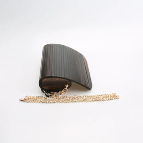 Nilerun-Bolsa De Madeira De Ébano Ébano, Único Handmade, Madeira Sólida Dura, Real Natural Bolsa De Ombro Preto, Mensageiro Crossbody, Saco De Noite