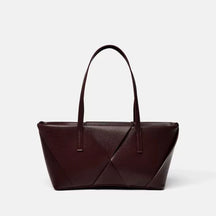 Bolsa de compras de tecido longo, bolsa tote elegante com alça superior, bolsa de ombro simples de cor sólida, bolsas femininas design de luxo