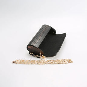 Nilerun-Bolsa De Madeira De Ébano Ébano, Único Handmade, Madeira Sólida Dura, Real Natural Bolsa De Ombro Preto, Mensageiro Crossbody, Saco De Noite