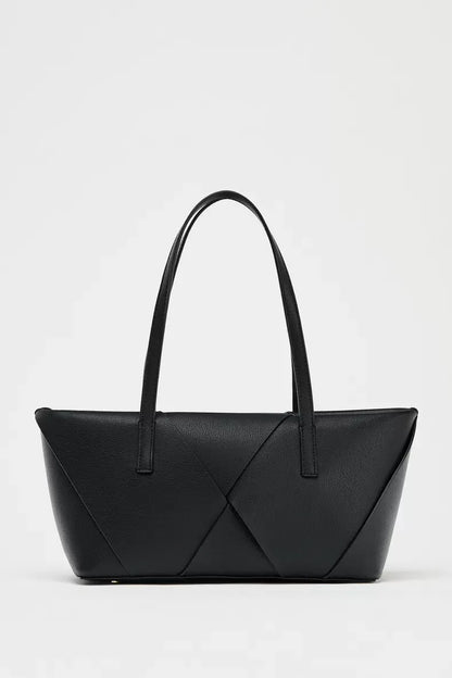 Bolsa de compras de tecido longo, bolsa tote elegante com alça superior, bolsa de ombro simples de cor sólida, bolsas femininas design de luxo