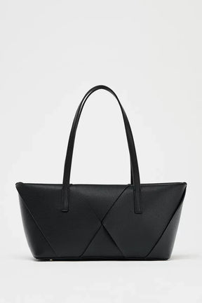 Bolsa de compras de tecido longo, bolsa tote elegante com alça superior, bolsa de ombro simples de cor sólida, bolsas femininas design de luxo