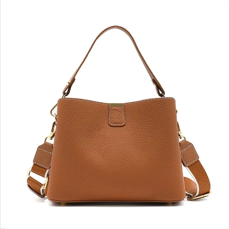 Retro balde saco moda feminina bolsa de grande capacidade novo ombro único crossbody saco de couro macio multi-cor carteira
