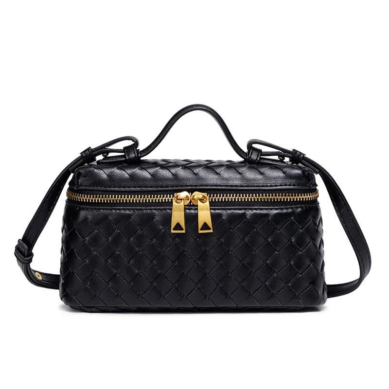 Bolsa feminina elegante e clássica inspirada na moda de Paris com pingente e logotipo vintage minimalista