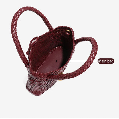 Bolsa de ombro tecida para mulheres bolsa crossbody para mulheres pequena bolsa de couro vegano bolsa tote bolsa hobo