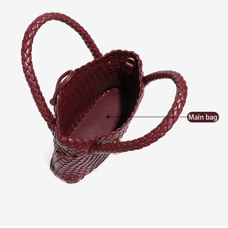 Bolsa de ombro tecida para mulheres bolsa crossbody para mulheres pequena bolsa de couro vegano bolsa tote bolsa hobo