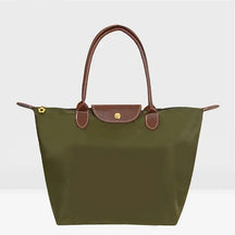 Bolsa de compras esportiva de nylon, bolsa de ombro único, à prova d'água, armazenamento versátil, fecho com zíper, bolso para celular