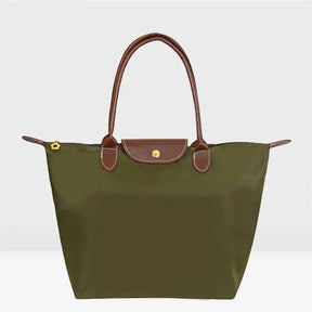 Bolsa de compras esportiva de nylon, bolsa de ombro único, à prova d'água, armazenamento versátil, fecho com zíper, bolso para celular