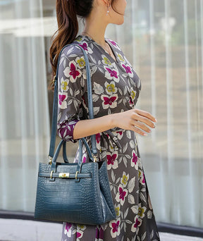 Famosa marca senhoras bolsas de alta qualidade crocodilo listra três sacos principais designer crossbody bolsa ombro para as mulheres sacola