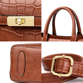 Famosa marca senhoras bolsas de alta qualidade crocodilo listra três sacos principais designer crossbody bolsa ombro para as mulheres sacola