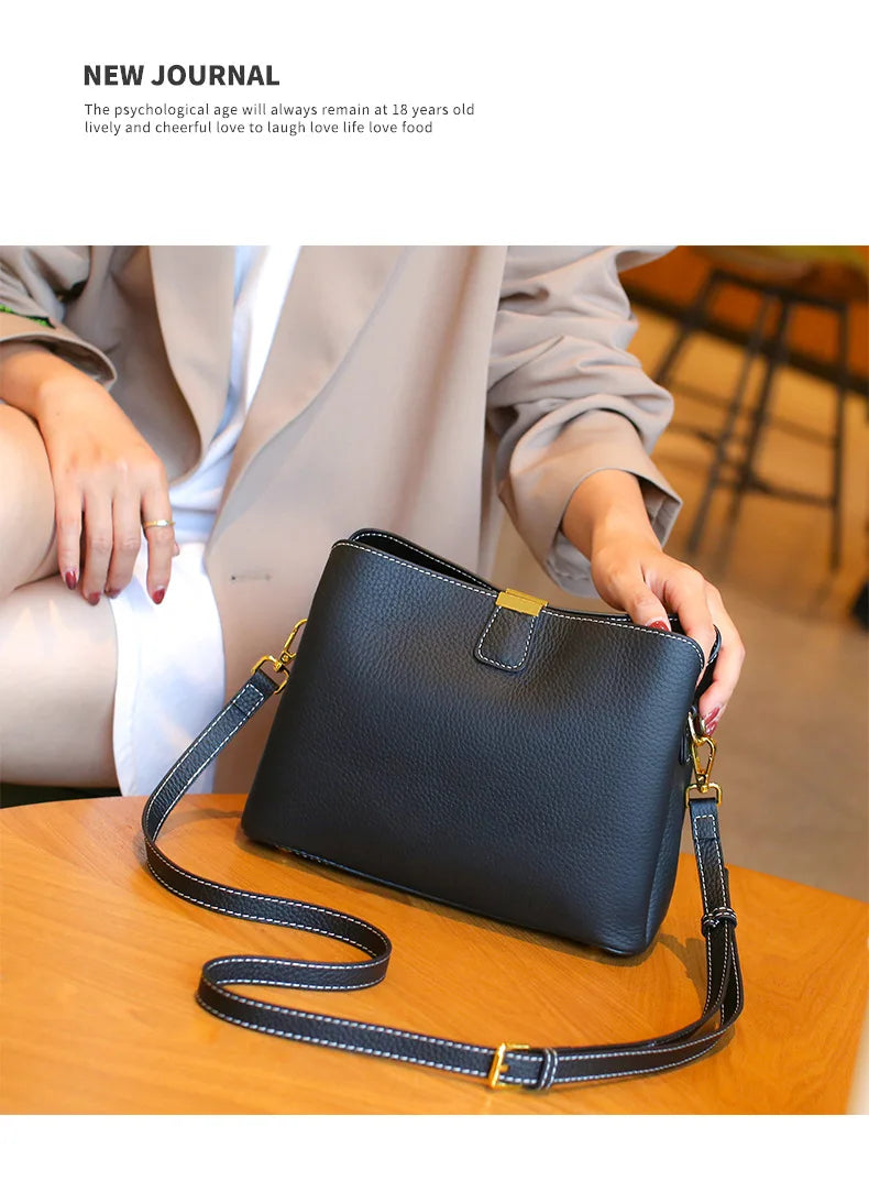 Retro balde saco moda feminina bolsa de grande capacidade novo ombro único crossbody saco de couro macio multi-cor carteira