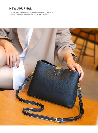 Retro balde saco moda feminina bolsa de grande capacidade novo ombro único crossbody saco de couro macio multi-cor carteira