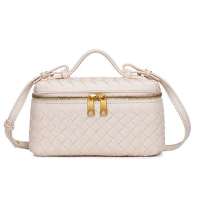 Bolsa feminina elegante e clássica inspirada na moda de Paris com pingente e logotipo vintage minimalista