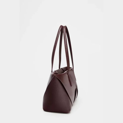 Bolsa de compras de tecido longo, bolsa tote elegante com alça superior, bolsa de ombro simples de cor sólida, bolsas femininas design de luxo