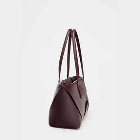 Bolsa de compras de tecido longo, bolsa tote elegante com alça superior, bolsa de ombro simples de cor sólida, bolsas femininas design de luxo