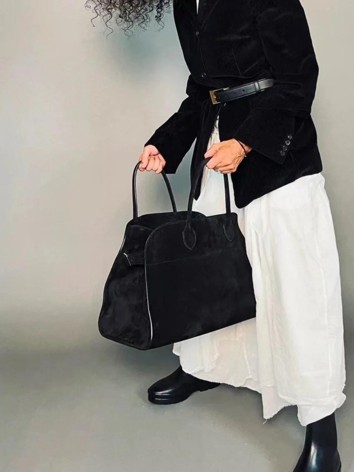 Alta qualidade margaux 15 bolsa de couro bolsa de ombro margaux15 macio couro genuíno grande capacidade camurça sacola