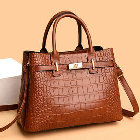 Famosa marca senhoras bolsas de alta qualidade crocodilo listra três sacos principais designer crossbody bolsa ombro para as mulheres sacola