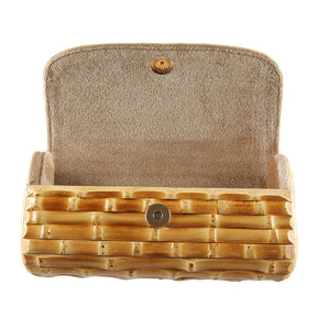 Nilerun marca moda vintage retro madeira dura rattan palha noite bolsa carteira única artesanal natural bambu raiz saco de embreagem
