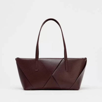 Bolsa de compras de tecido longo, bolsa tote elegante com alça superior, bolsa de ombro simples de cor sólida, bolsas femininas design de luxo
