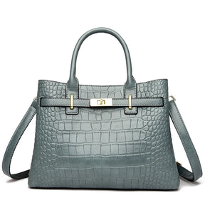 Famosa marca senhoras bolsas de alta qualidade crocodilo listra três sacos principais designer crossbody bolsa ombro para as mulheres sacola