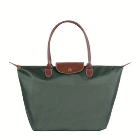 Bolsa de compras esportiva de nylon, bolsa de ombro único, à prova d'água, armazenamento versátil, fecho com zíper, bolso para celular