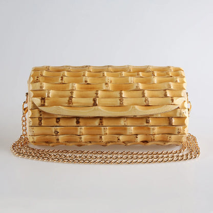Nilerun marca longa corrente ajustável exclusivo artesanal de madeira natural rattan palha bambu raiz cruz corpo ombro saco do mensageiro