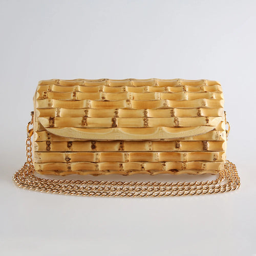 Nilerun marca longa corrente ajustável exclusivo artesanal de madeira natural rattan palha bambu raiz cruz corpo ombro saco do mensageiro