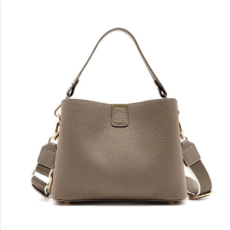 Retro balde saco moda feminina bolsa de grande capacidade novo ombro único crossbody saco de couro macio multi-cor carteira