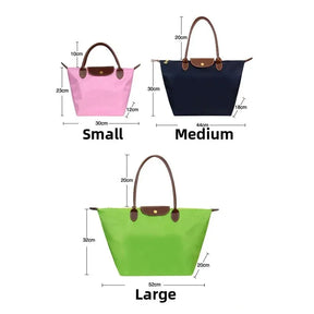 Bolsa de compras esportiva de nylon, bolsa de ombro único, à prova d'água, armazenamento versátil, fecho com zíper, bolso para celular