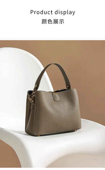 Retro balde saco moda feminina bolsa de grande capacidade novo ombro único crossbody saco de couro macio multi-cor carteira