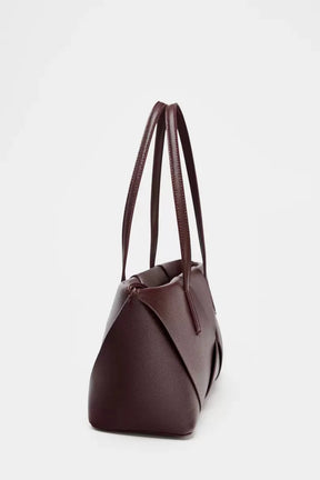 Bolsa de compras de tecido longo, bolsa tote elegante com alça superior, bolsa de ombro simples de cor sólida, bolsas femininas design de luxo