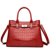 Famosa marca senhoras bolsas de alta qualidade crocodilo listra três sacos principais designer crossbody bolsa ombro para as mulheres sacola