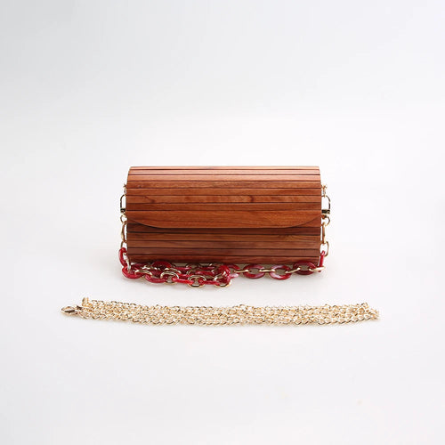 Nilerun-Única Handmade Bolsa De Madeira Sólida, Saco De Noite, Jacarandá Vermelho Natural, Bolsa De Madeira, Ombro Do Mensageiro, Saco Crossbody