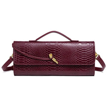 Saco borgonha cereja vermelho envelope vinho vermelho envelope de luxo nova bolsa moda europeia e americana crocodilo flip mão órgão b