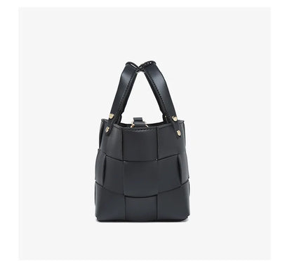 Bolsa tote pequena de tecido para mulheres com bolsa de couro vegano artesanal bolsa de ombro alça superior bolsa crossbody bolsas