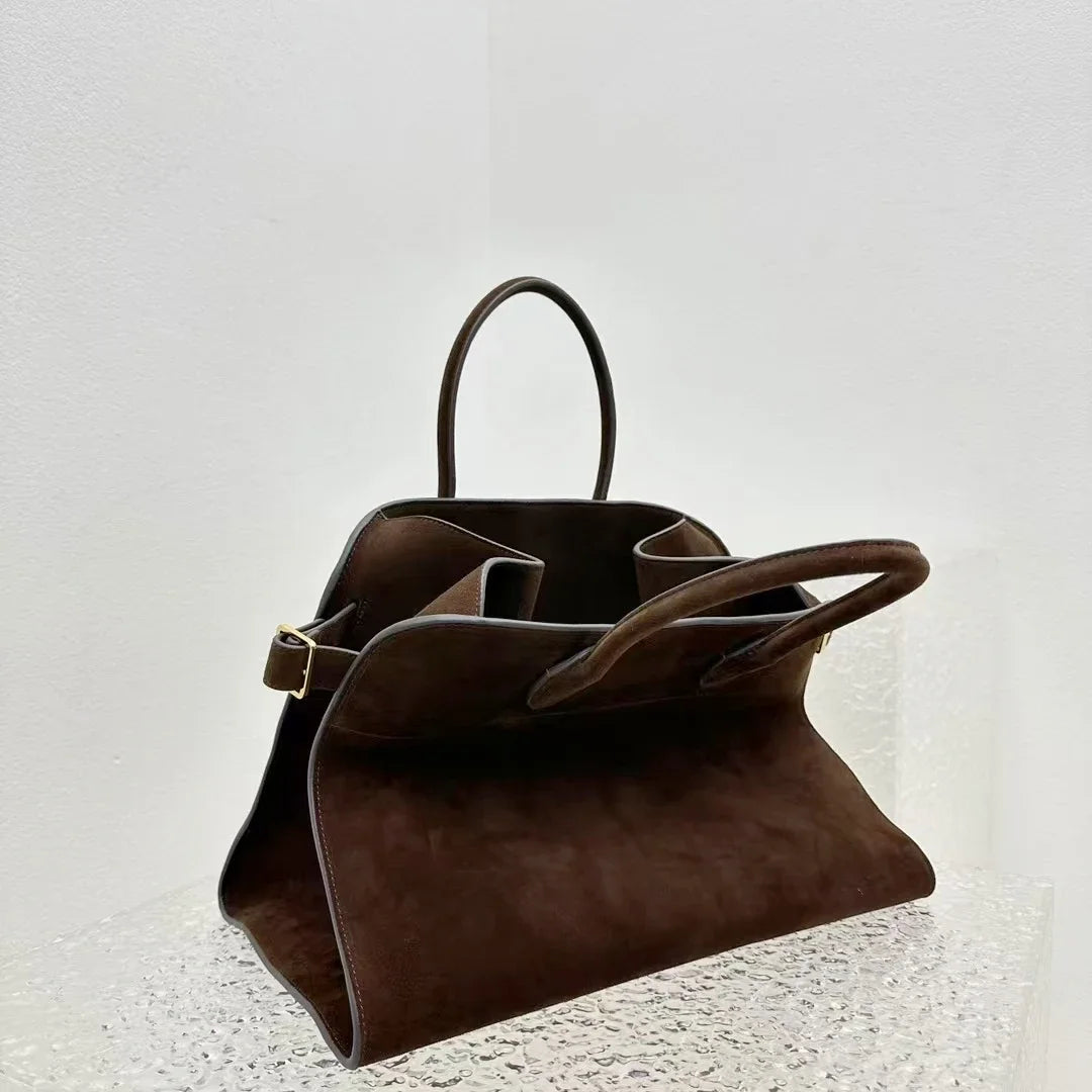 Alta qualidade margaux 15 bolsa de couro bolsa de ombro margaux15 macio couro genuíno grande capacidade camurça sacola