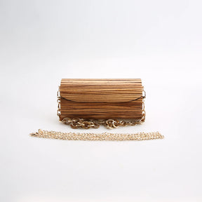 Nilerun-Handmade Natural Stripes Zebrawood Bolsa, Bolsa De Madeira Zebra, Saco De Noite De Madeira, Crossbody Messenger Shoulder Bag