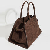 Vintage Faux Suede As sacolas para mulheres Bolsas de designer de luxo e bolsas 2024 Novo em couro PU Alça superior Grande capacidade Bolsa de ombro nas axilas alta qualidade Frete grátis