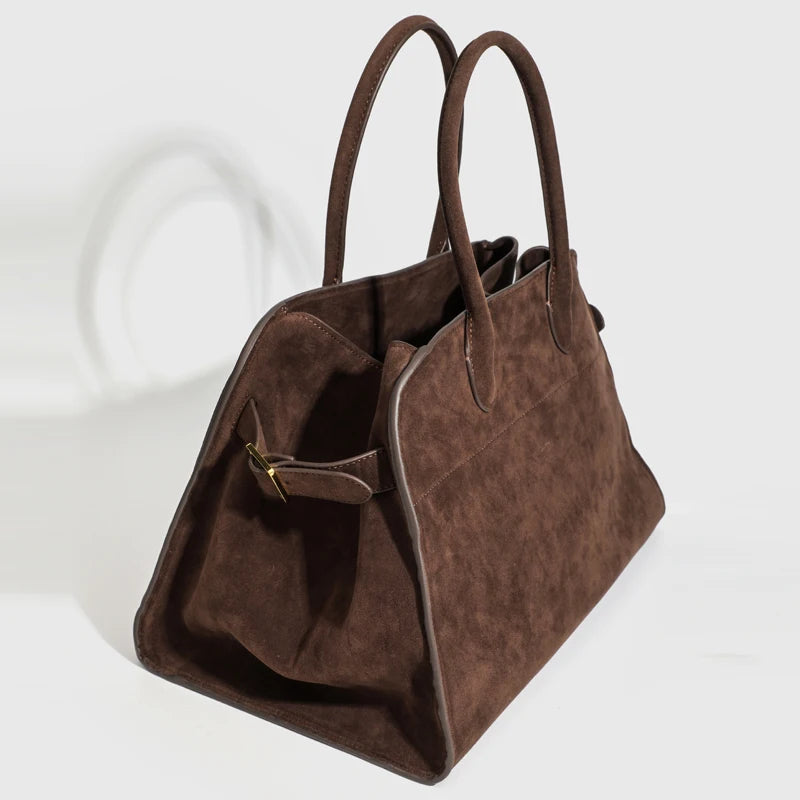 Vintage Faux Suede As sacolas para mulheres Bolsas de designer de luxo e bolsas 2024 Novo em couro PU Alça superior Grande capacidade Bolsa de ombro nas axilas alta qualidade Frete grátis