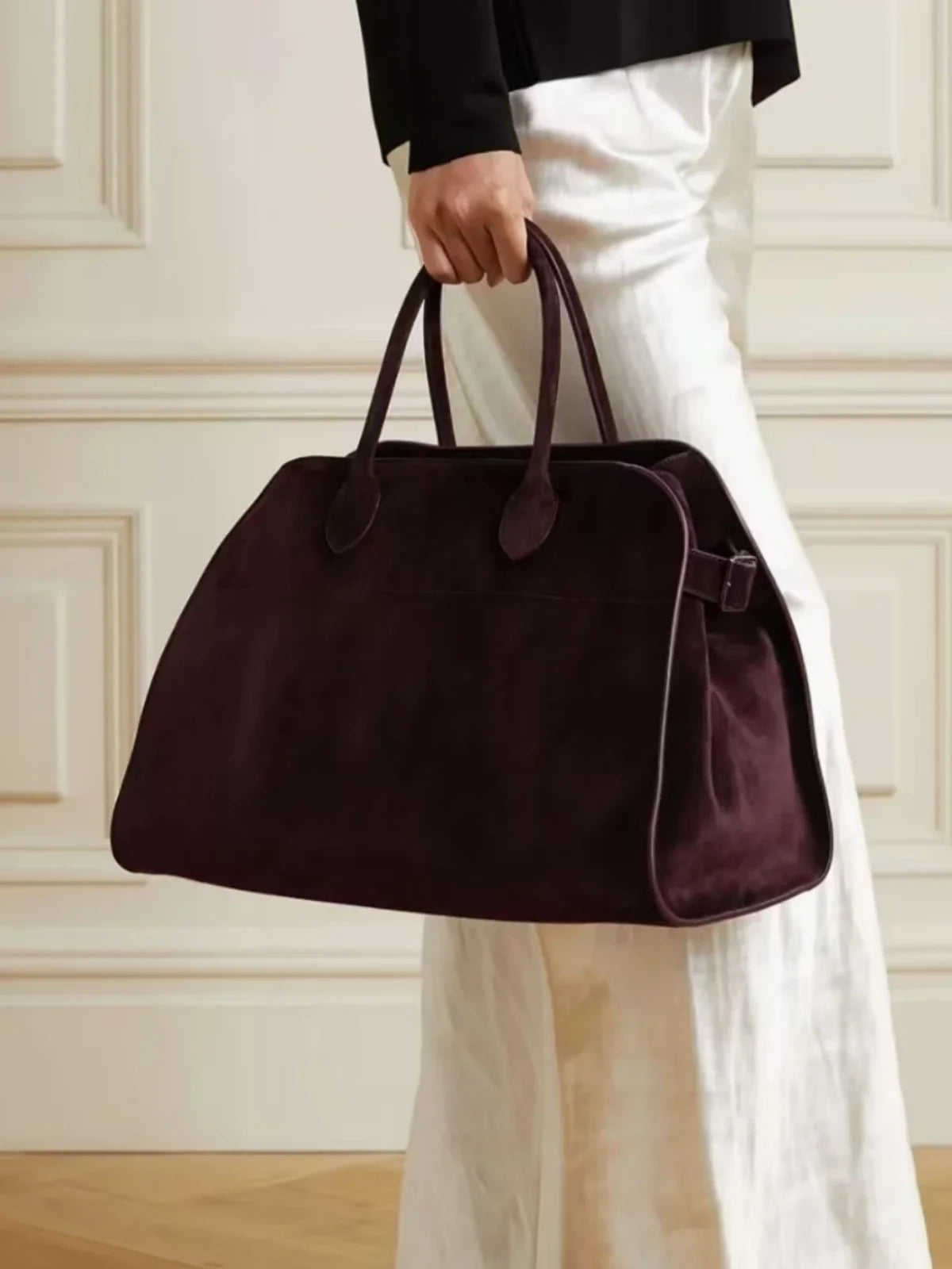 Alta qualidade margaux 15 bolsa de couro bolsa de ombro margaux15 macio couro genuíno grande capacidade camurça sacola