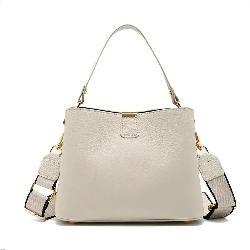 Retro balde saco moda feminina bolsa de grande capacidade novo ombro único crossbody saco de couro macio multi-cor carteira