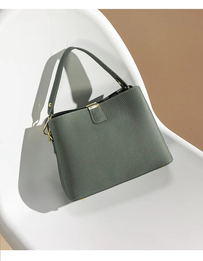 Retro balde saco moda feminina bolsa de grande capacidade novo ombro único crossbody saco de couro macio multi-cor carteira