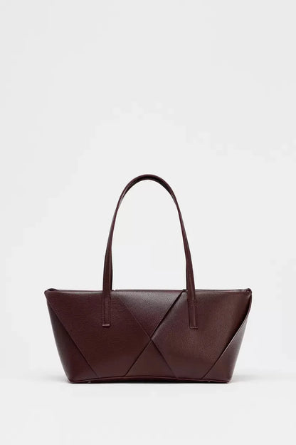 Bolsa de compras de tecido longo, bolsa tote elegante com alça superior, bolsa de ombro simples de cor sólida, bolsas femininas design de luxo