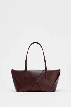 Bolsa de compras de tecido longo, bolsa tote elegante com alça superior, bolsa de ombro simples de cor sólida, bolsas femininas design de luxo